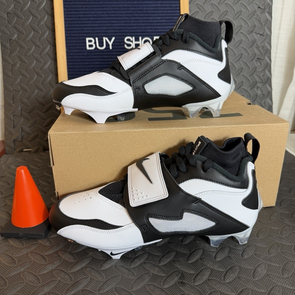 Nike Vapor Edge DT '93 TD Football Cleats Men Size 9 Black / White WHF5298-101